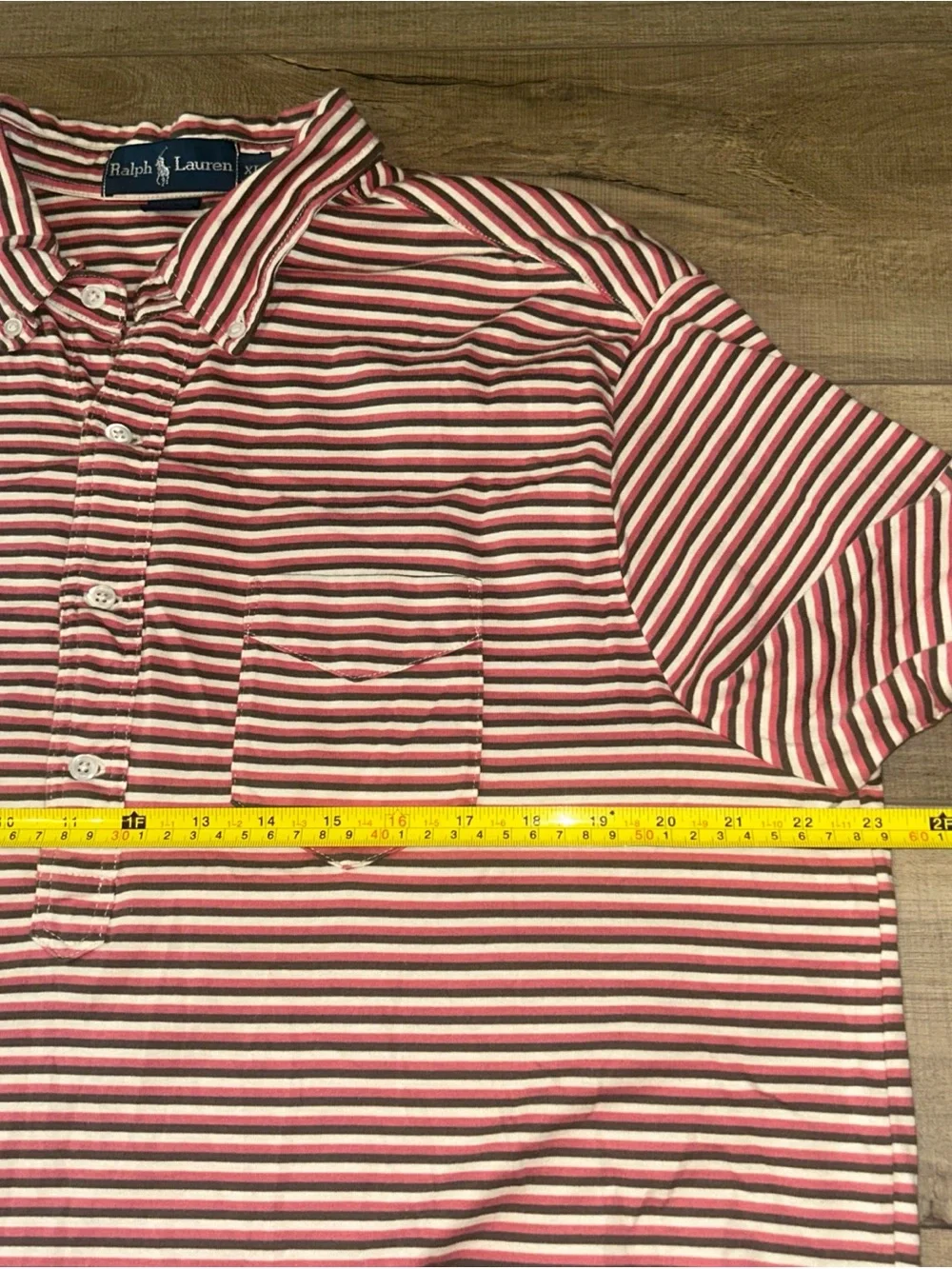 Polo Golf Ralph Lauren Pro Fit Shirt Red Striped Preppy Sporty Summer Mens L